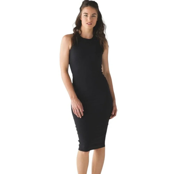 Lululemon Picnic Play Dress Black Midi Size - Picture 6 of 6
